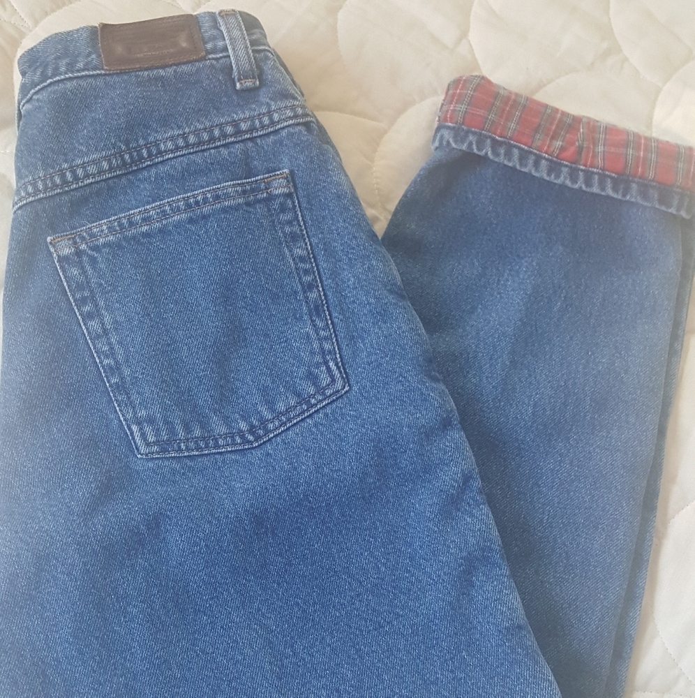 Vintage LL Bean Flannel Lined Jeans